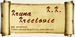 Kruna Kreclović vizit kartica